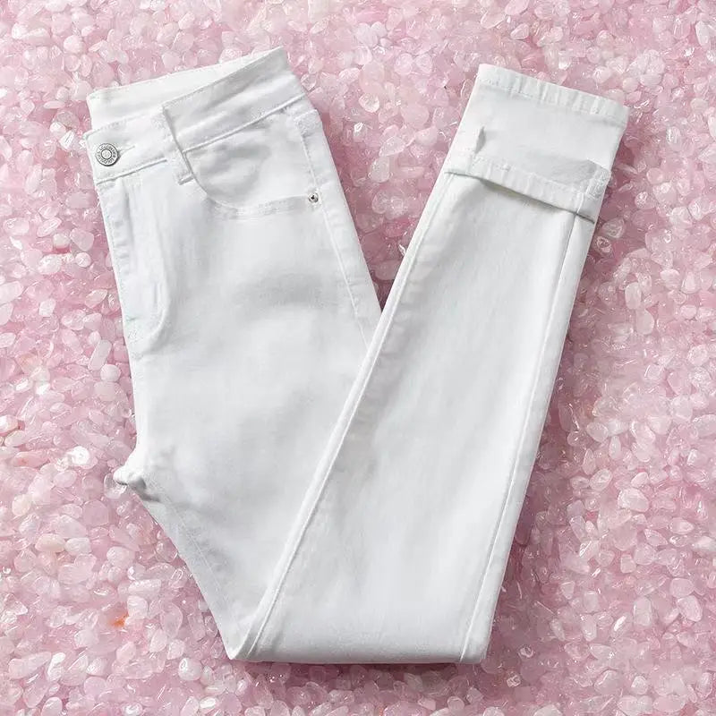 High Waist Slim Fit Jeans – Elastische Bleistifthose für Damen